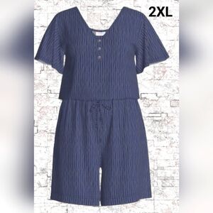 Drawstring Romper with pockets